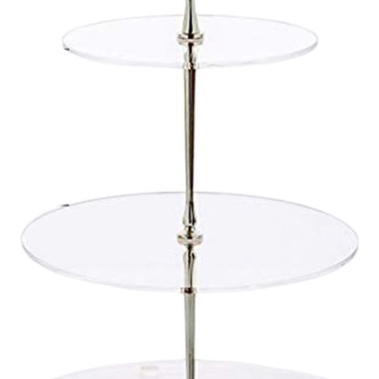Акриловая подставка для торта, 3-х уровневая, круглая, простая в сборке, прозрачная, многоуровневая, сервировочная подставка, праздничные принадлежности