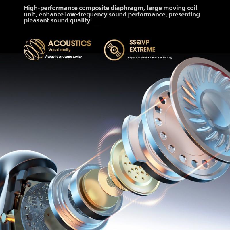 Wireless Clip-on Bluetooth Earphones 5.3 Bone Conduction Ear Non-inductive Wear Long Endurance Earphones