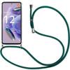 Case for Xiaomi Redmi Note 12 Pro+ 5G Reinforced Protection Transparent Soft + Night Green Lanyard