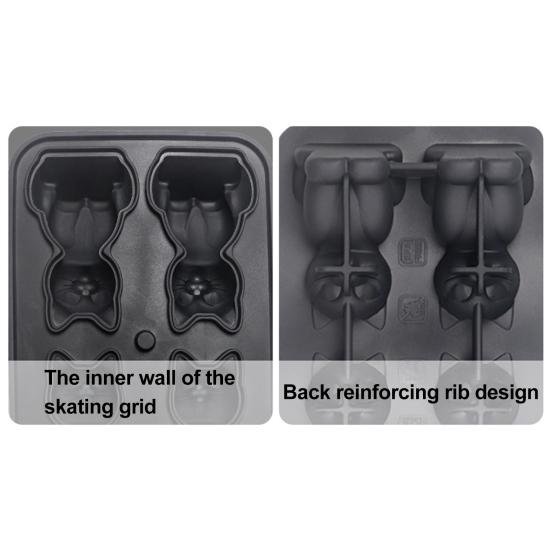 Силиконовая форма для льда с крышкой в виде воронки, форма для льда в виде кошек