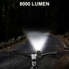 Bicycle headlight Type-C charging 5T6 strong light aluminum alloy bicycle headlight 10000 mAh flashlight
