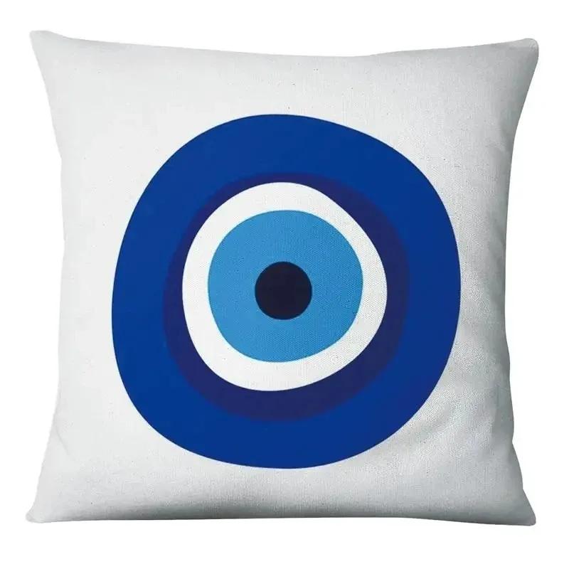 Принт с символом сглаза, наволочка для подушки, чехол для подушки, декор для дома, гостиная, диван, квадратная наволочка для диванной подушки, для офисного кресла