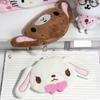 Кавайный мешочек для мелочи из плюша Sugarbunnies Кошелек на молнии для наушников Белый кролик Shirousa Сумка Маленькие сумки Плюшевые кошельки Мешочек
