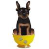 Realistic Dog Tea Cup Plush Toy 16cm (Pincher)