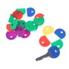 10Pcs Mixed Color Soft Key Top Cap Cap Key Ring Id Tag Label ARI
