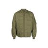 Стеганая бейсбольная куртка с прямым низом и застежкой-молнией, мужские куртки оливково-зеленого цвета HT4478