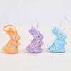 6 шт. пасхальных пенопластовых кроликов, подвесных украшений с мерцающими блестками, сезонные украшения