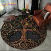 Viking Valknut Yggdrasil Tree of Life круглый ковер, ковер для гостиной, спальни, дивана, декор игровой комнаты, нескользящий напольный коврик