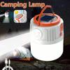 Outdoor Solar-Powered LED Camping Light Portable USB-Charging Tent Light Also Functions As a Power Bank for Barbecues Hiking