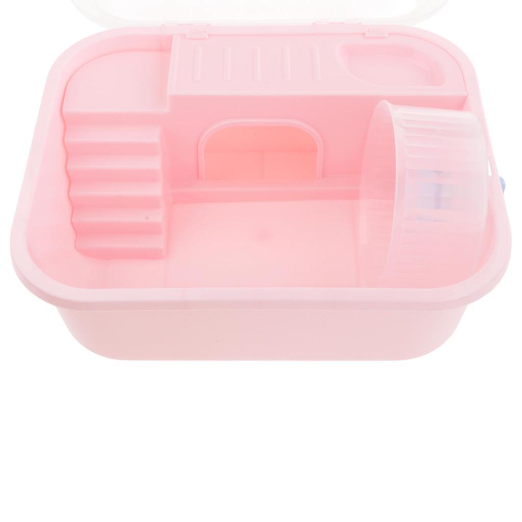 Durable Large Plastic Hamster Enclosure with Hideout and Platform for Guinea Pig Mouse Rat Small Animal Play Area