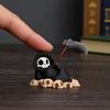 Мини-статуэтка Жнеца, 3D-печатная фигурка Черепа Жнеца на Хэллоуин для настольного компьютера, стола, полки, домашнего декора