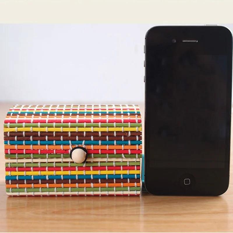 1pcs Fashion Ring Necklace Earrings Bamboo Wooden Jewelry Storage Boxes Cosmetic Storage Container