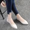 Leather soft sole spring and summer single shoes women's flat shoes new summer women's shoes versatile shallow mouth pointed small leather shoes