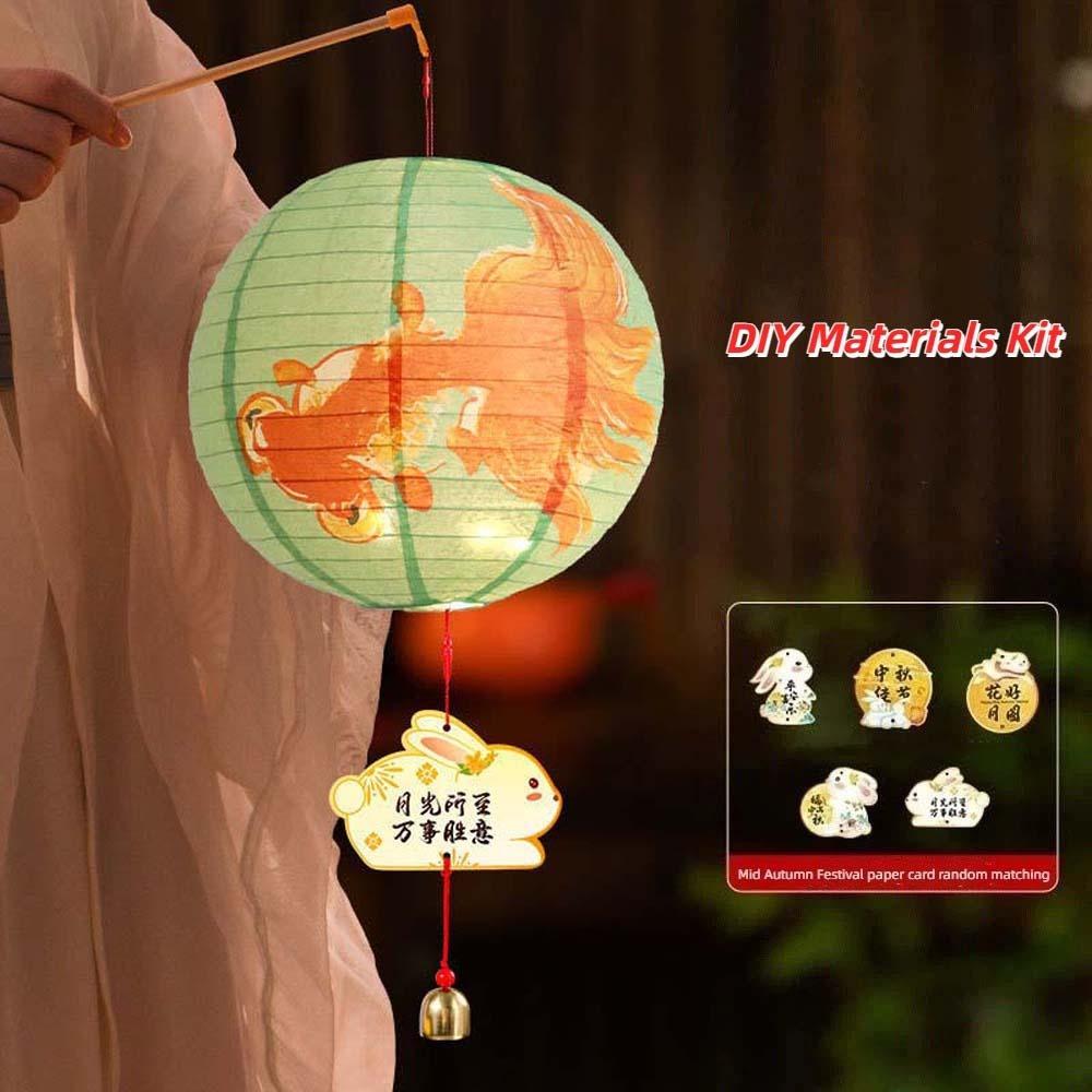 Cell Battery Operated Mid Autumn Lamp Paper Chinese Retro Lantern Paper Lantern Outdoor Event