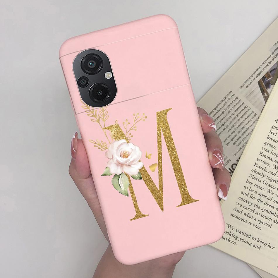 Для Xiaomi POCO M5 Чехол Роскошный Модный Силиконовый Мягкий ТПУ Задняя Панель Защитная Оболочка Телефона Для Xioami POCO M5 4G Милый Чехол с Буквами Сумки