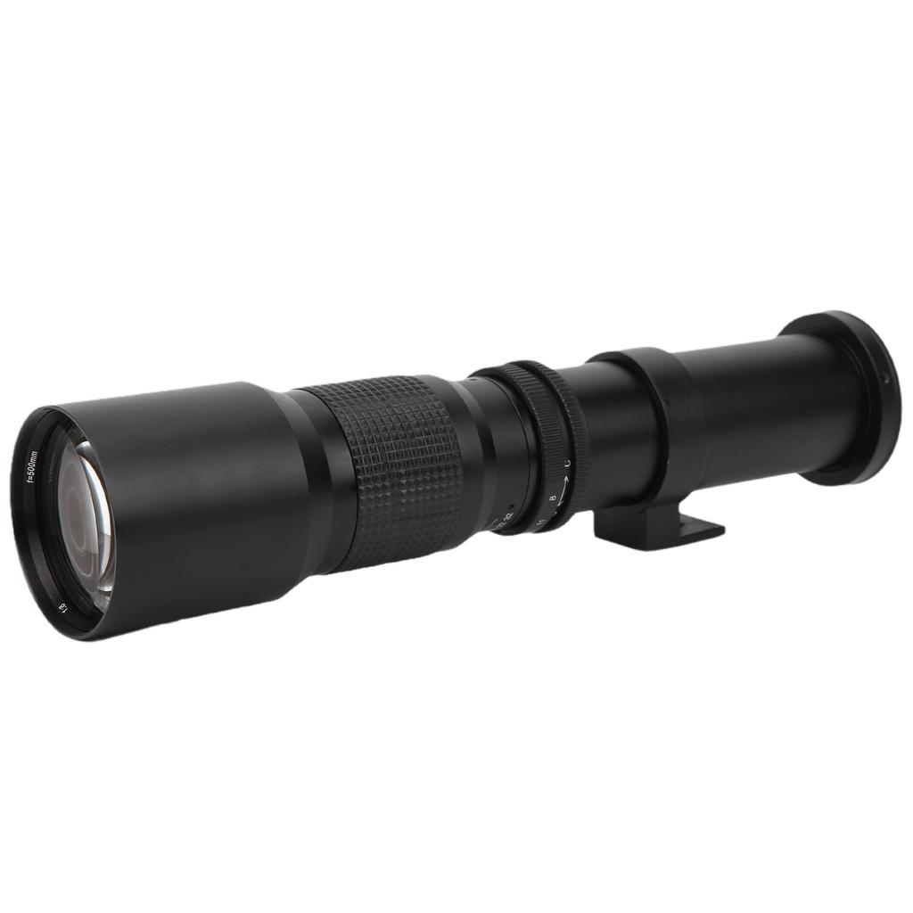500mm F8F32 Manual Focus Telephoto with 2X Magnification Lens for Canon EFS Mount SLR(black )