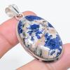Natural Sodalite Gemstone 925 Sterling Silver Jewelry Pendant 2.09" T3V23