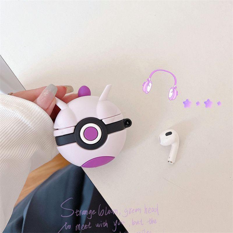Для Samsung Galaxy Buds 3 Чехол, Pokemon Ball Mewtwo Противоударный силиконовый чехол для наушников Для Samsung Galaxy Buds 3 Pro Чехол