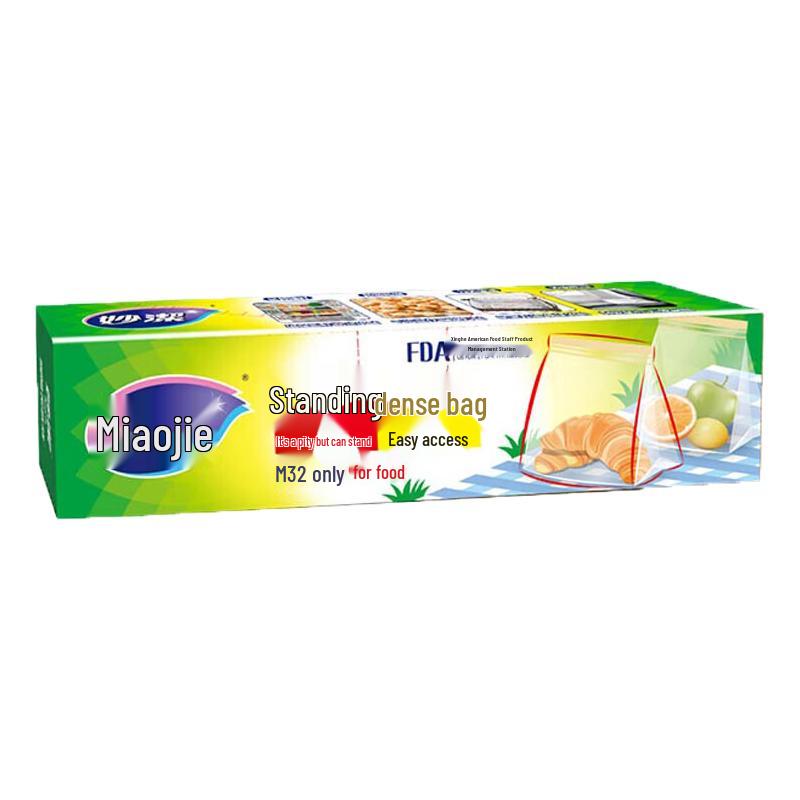 MIAOJIE Пакеты для хранения продуктов с двойной застежкой-молнией, стоячие