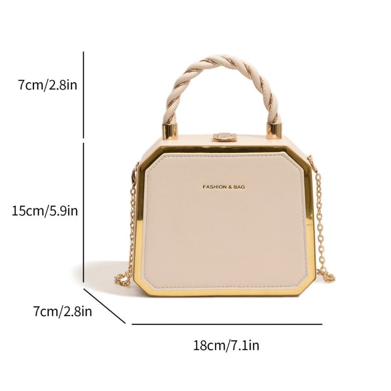 Chain Box Shoulder Bag Crossbody Bag for Woman Messenger Bags Ladies Handbag