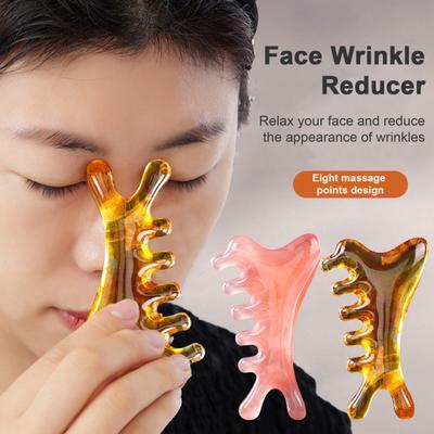 Массажер для кожи головы 4-в-1, расческа с широкими зубьями, смоляной инструмент Гуаша для терапии головы и лица, акупрессура и стимуляция меридианов