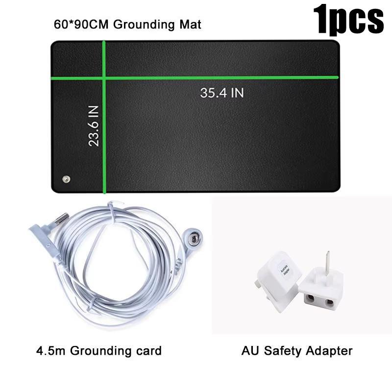 23,6"x35,4" Заземляющий коврик Заземленная подкладка для ног Настольный напольный коврик со шнуром Комфорт для сна Баланс Мягкий Многоразовый Приятный для кожи Легкое подключение Для дома и офиса