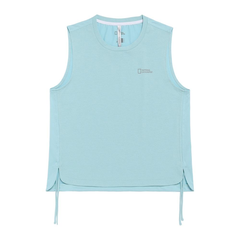 NATIONALGEOGRAPHIC N262Wts280 Women'S Nature Shirred Sleeveless T-Shirt Dusty Blue
