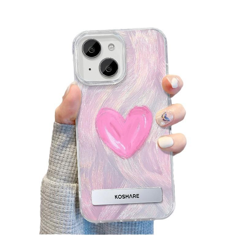 Подходит для Apple 15 Чехол для мобильного телефона Лето Iphone14promax Картина маслом Love Stand 13 Пряжа из перьев 12 Высококачественный 11