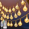 USB хрустальные шары гирлянды с пультом дистанционного управления 8 режимов IP65 водонепроницаемый теплый белый светодиодный гирлянда для сада свадьба рождество декор
