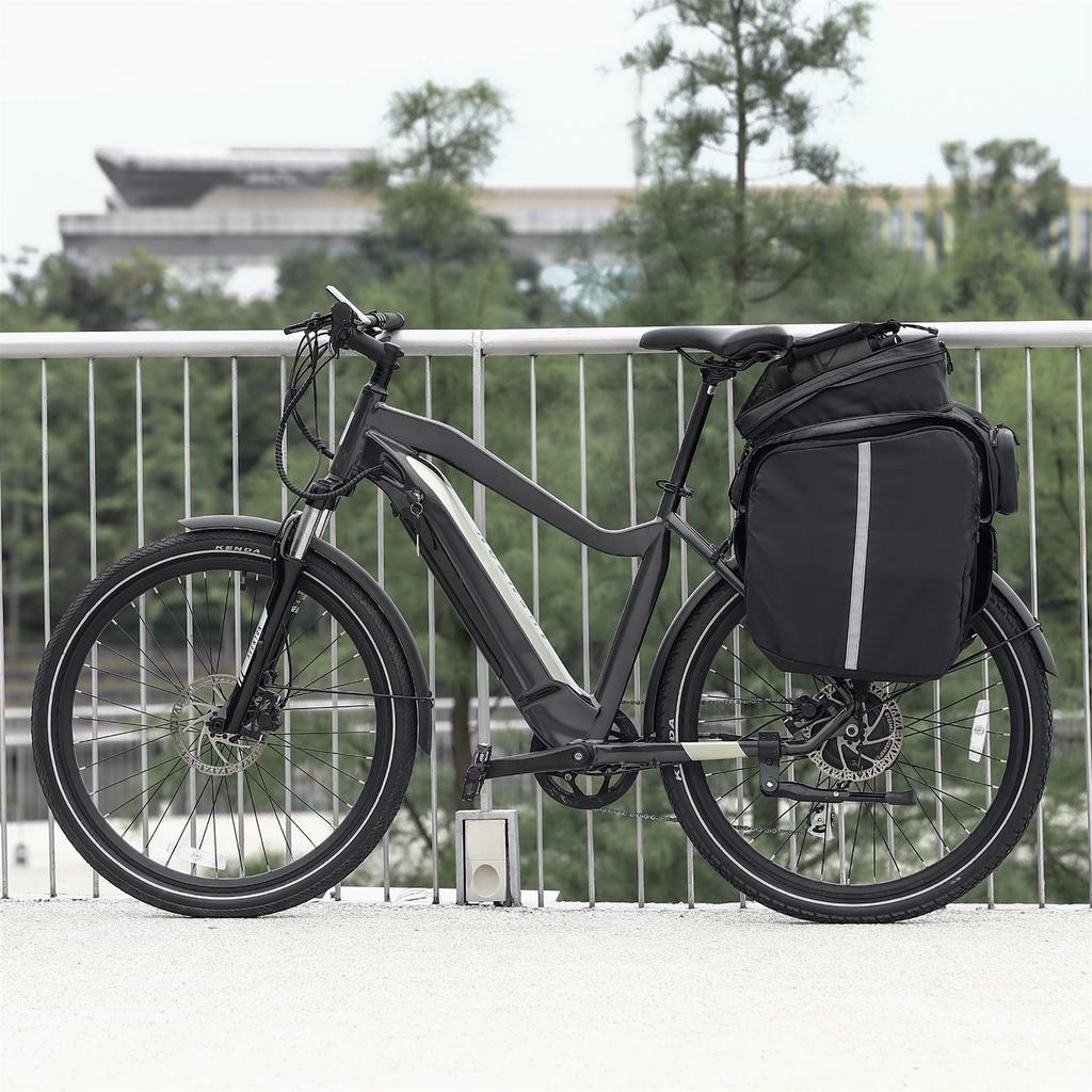 Сумка на заднее сиденье для электронного велосипеда, сумка для аккумуляторной батареи для электрического велосипеда, расширяемая сумка для велосипедной стойки большой емкости, сумка для сидений