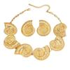 Metal Conch Collar Pendant Retro Trendy Necklace Earring Set Conch Clavicle Chain Set  Jewelry