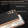 AZNS For Samsung Galaxy A56 5G Case Electroplating Crocodile Texture PU + TPU Phone Cover