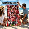 Custom Name Personalized Arsenal F.C Print Beach Towel, for Trip Camping Beach Party Home Decor, Birthday Gift for Family & Friends