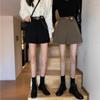 2023 Women's Woolen Wide-Leg Shorts: High-Waist, Slim A-Line Design for Casual Autumn/Winter Wear with Boots