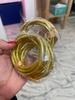 9pcs/set Fashion Jewelry Golden Bracelet Buddhist Jonc Bangles Set for Women Glitter Filled Jelly Silicone Buddha Girl Bracelets