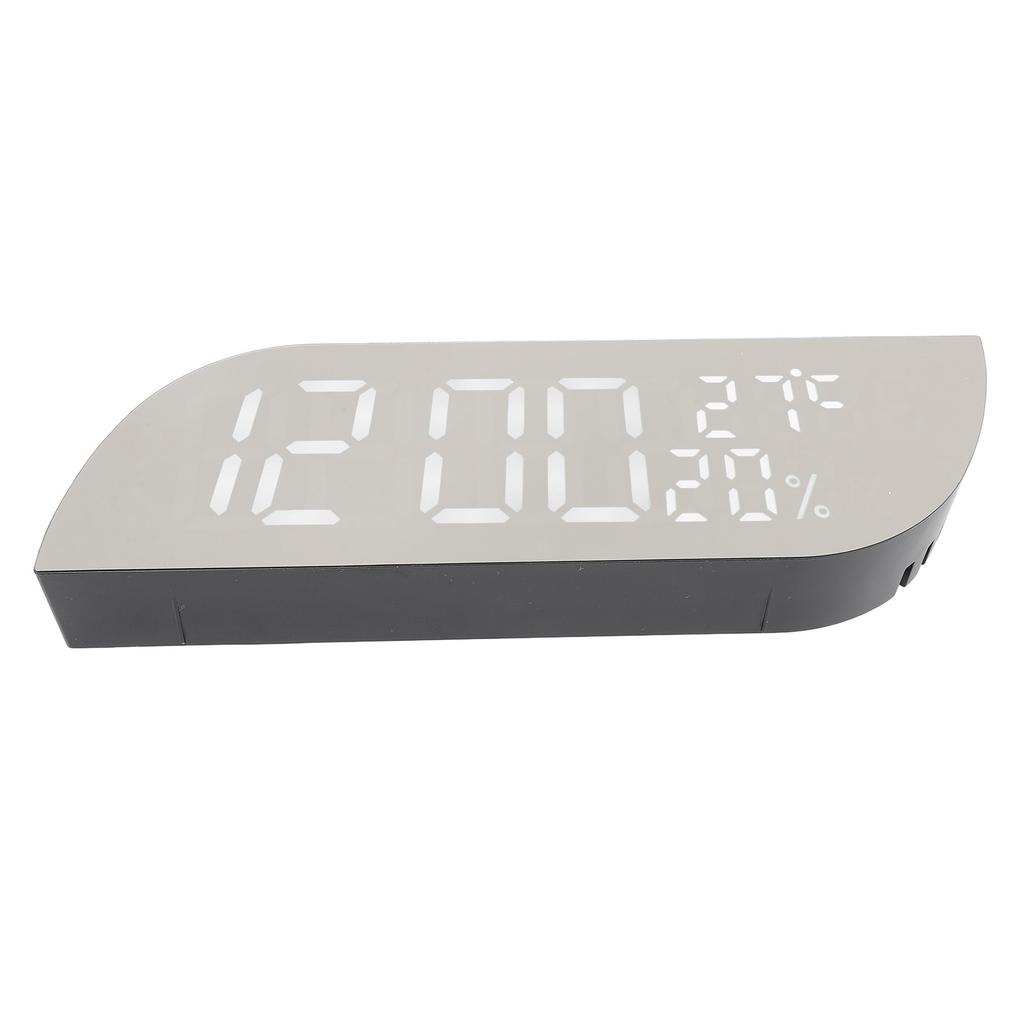 Digital Alarm Clock Multifunction Innovative Silent Temperature Humidity LED Mirror Desk Clock for