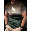 Men's New Casual Sport Round-neck T-shirt, 3D Printed Camouflage Stripe Pattern Short-sleeved, Men's Comfortable Pullover Top