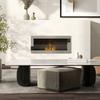 Bioethanol Fireplace in Stainless Steel, 2.5h of Combustion with 1.5L Tank and 20m² Coverage, 90x16x40 cm, Silver