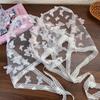 1 шт. Треугольные Аксессуары Для Волос Платок Девочки 3D Бабочка Для Женщин Кружево