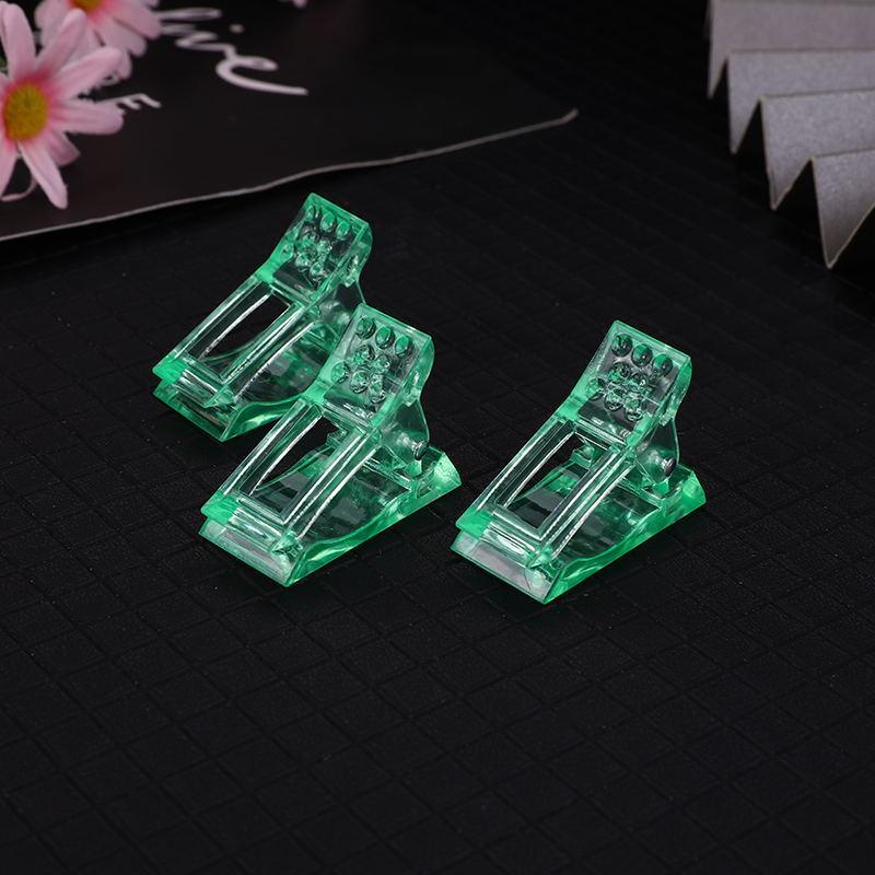 Прозрачный пластиковый зажим для типсов для быстрого наращивания и удлинения УФ-гелем - Инструмент для DIY маникюра