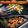 2/1PC Non-stick BBQ Grill Mat Baking Mat Barbecue Tool Cooking Grilling Sheet Heat Resistance Easily Cleaned Kitchen BBQ Tools