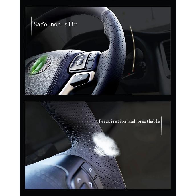 Customize Breathable Microfiber Leather Car Steering Wheel Cover For Honda Accord 9 2013-2017 Crosstour 2013-2015 Car Interior