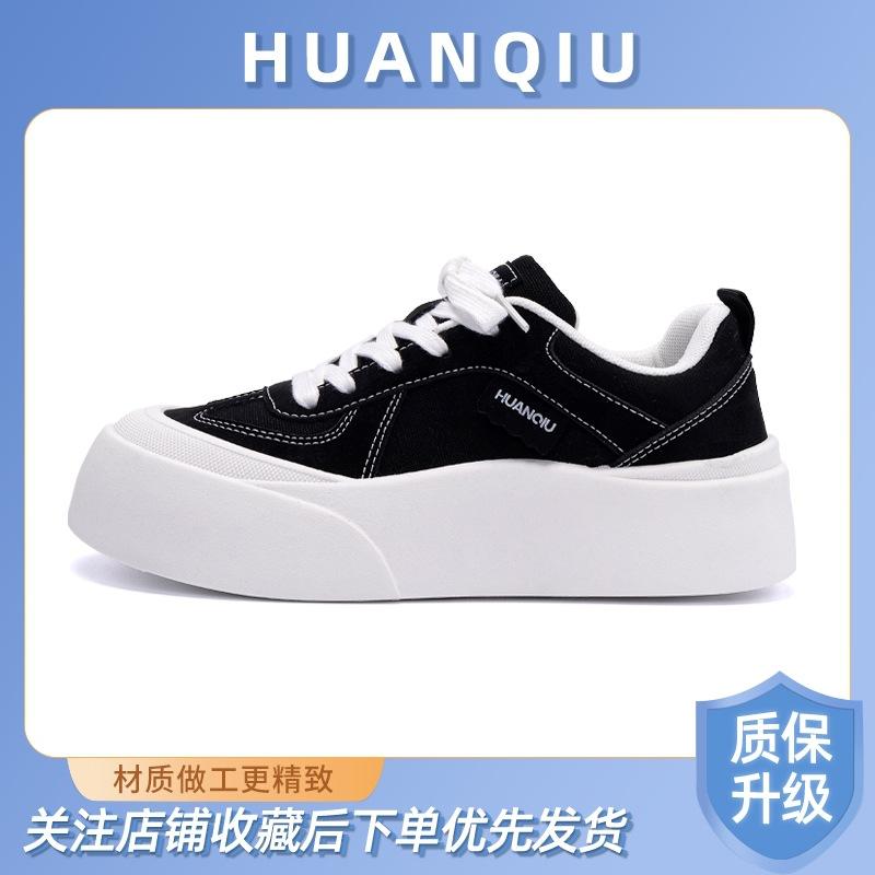 Global versatile niche platform shoes women's ZHQ68210 spring new retro Hong Kong style women's shoes trendy casual board shoes