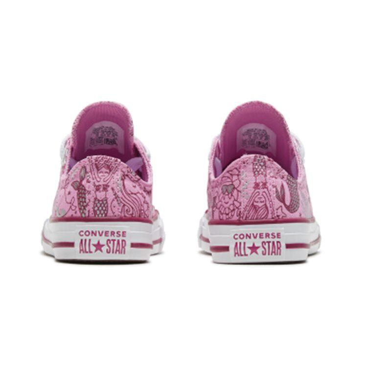 Converse Кеды Chuck Taylor All Star Дышащие с амортизацией Низкие Детские Канвасовые Розовые Для Детей Возрастом 3-7 Лет 667204C