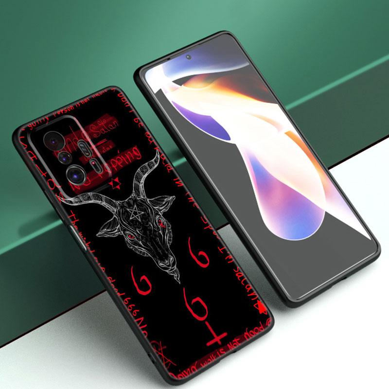 Демонический Сатанинский Страшный Череп Чехол для Телефона Для Xiaomi Mi A2 8 9 SE Note 10 10T 11 12 Lite 9T 11T 12S 12T Pro A3 6X 12X Черная Крышка