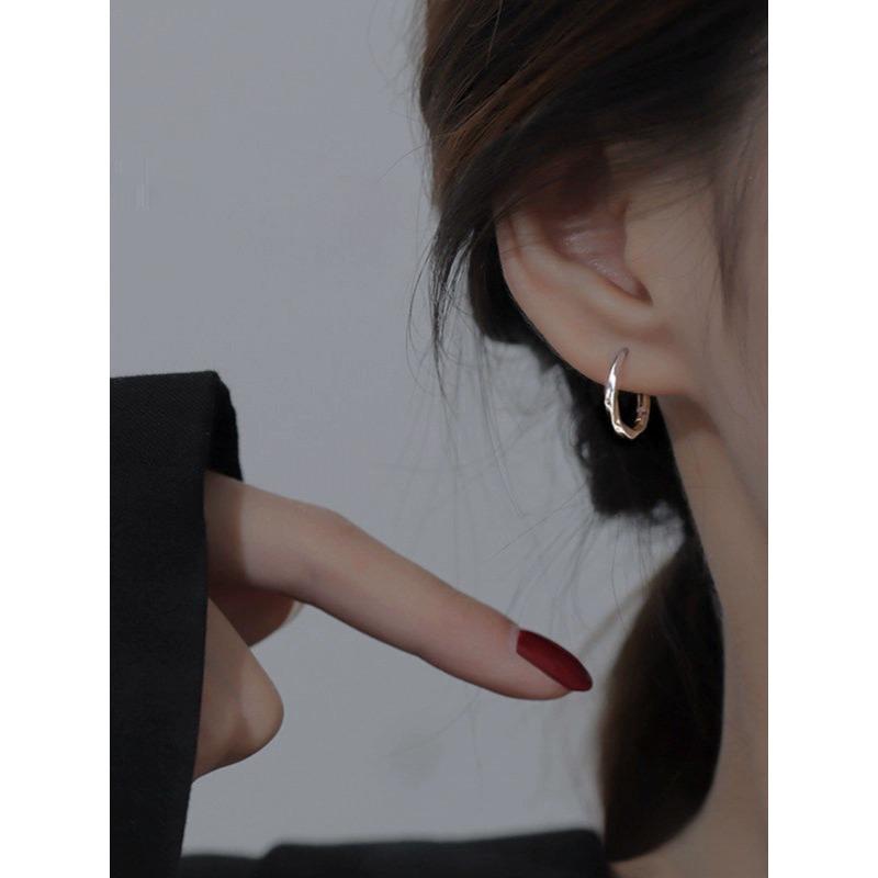Earrings Women's Mobius Earrings Ear Buckles, Ear Holes Earrings, Plain Rings Niche Design Earrings