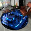 3D Виниловая пластинка Музыка DJ Экранная Лента HD Круглый Ковер, Ковер для Гостиной Спальни Дивана Игровой Комнаты, Нескользящий Коврик для Пола