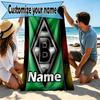 Custom Name Personalized Borussia Monchengladbach Print Beach Towel, for Trip Camping Beach Party Home Decor, Birthday Gift for Family & Friends
