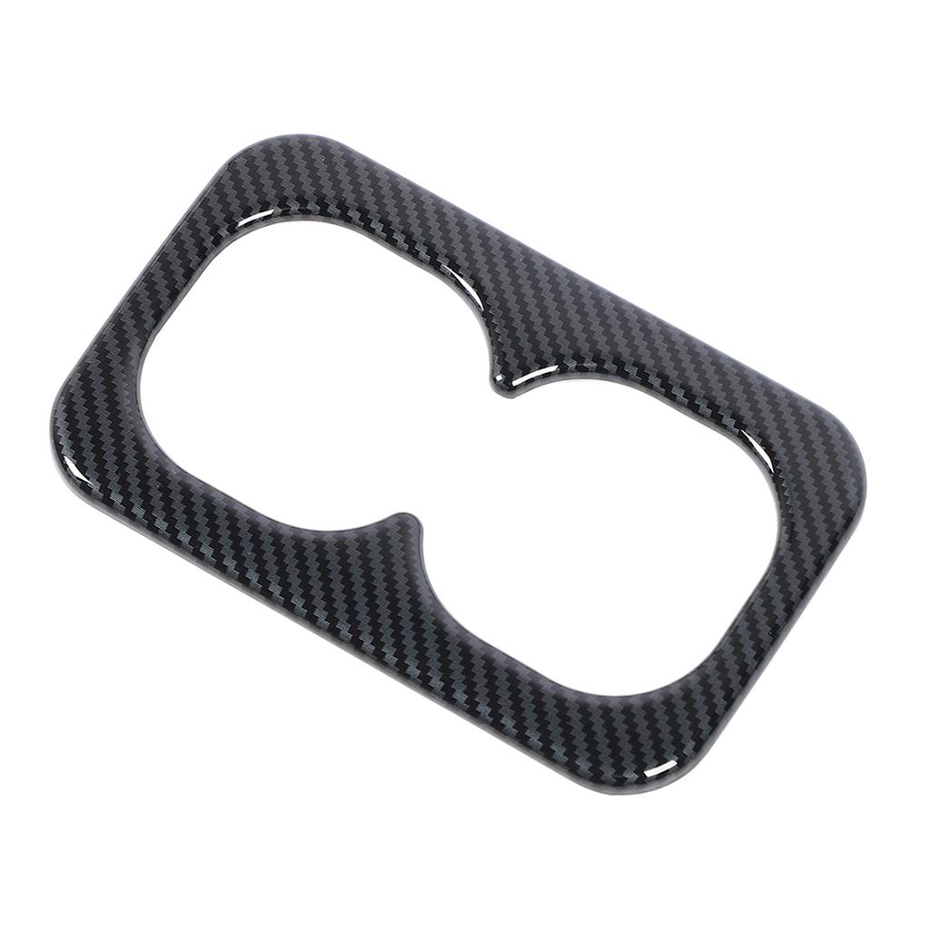 Накладка на подстаканник задней консоли, отделка из углеродного волокна, рамка панели подстаканника для воды на заднем сиденье