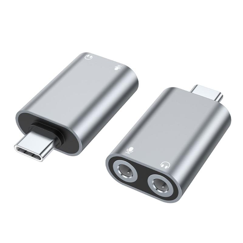 Качественный разветвитель звука, USB C разветвитель для двух наушников USB C на двойной 3,5 мм гнездо для прослушивания USB C разветвитель